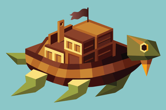 recommend clip art: Turtle Ship Laser Cut vector design