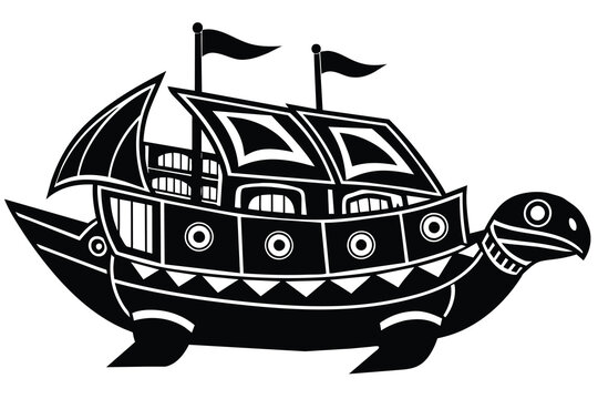 recommend clip art: Turtle Ship Laser Cut vector design