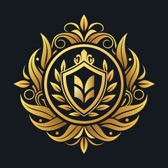 Fototapeta premium Luxury golden Brand Logo Vector Illustration