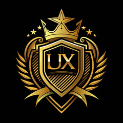 Luxury golden Brand Logo Vector Illustration