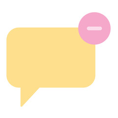 delete chat bubble icon