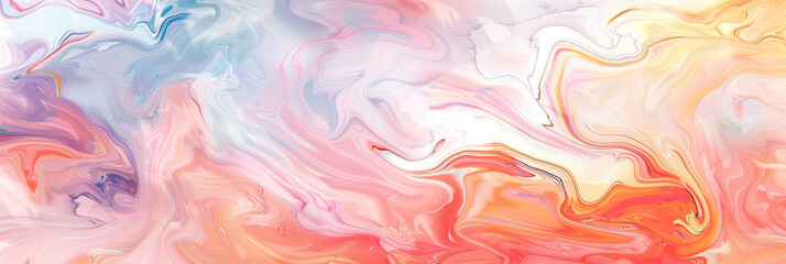 Fototapeta premium a soft and gentle abstract background with swirling patterns of pastel colors, generative AI