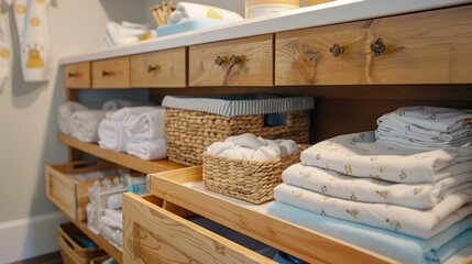 Organized Baby Changing Station for Efficient Home Caregiving