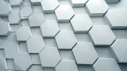 hexagonal white abstract background