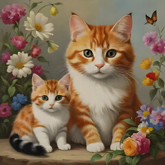 cat and flowers, cat and roses, black and white cats, cat and flowers, black and white cat, cat with green eyes, red cat,red cat on green background, portrait of a cat with eyes, close up portrait of 