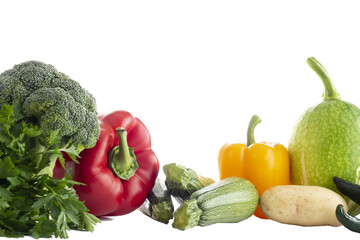 A group of healthy bottomless vegetables