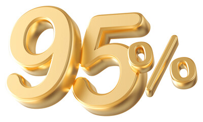 95 percent golden 3d render