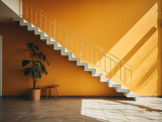stair in modern mid-century style with copy space for Commercial Photography