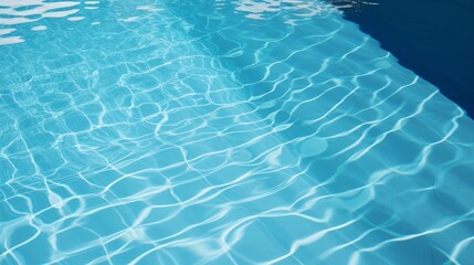 Fototapeta na wymiar A wonderful blue of the pool water