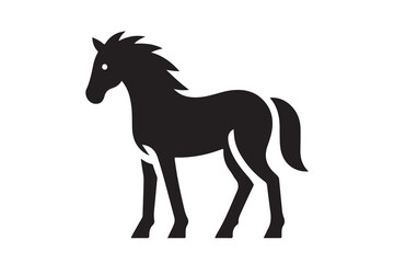 isolated black silhouette of a horse collection, Set of horse silhouette vector. A silhouette of a running horse, horse silhouette vector illustration