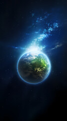 Fototapeta premium Earth photographed from space