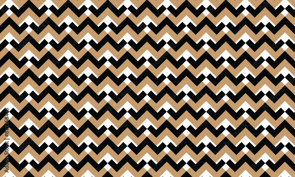 Poster abstract simple monochrome geometric black brown wave pattern.