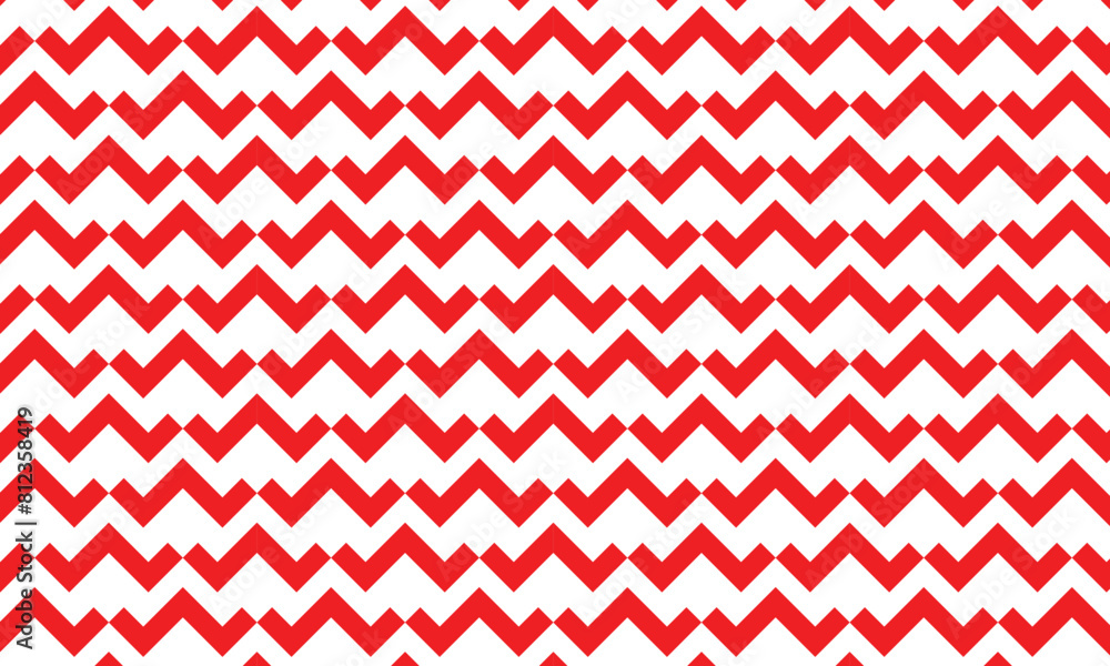 Aufkleber abstract simple monochrome geometric red wave pattern.