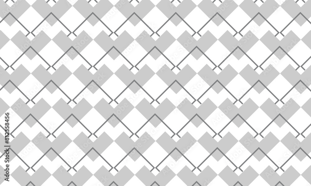 Poster abstract simple monochrome geometric grey heart pattern.