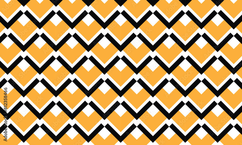 Poster abstract simple monochrome geometric orange heart pattern.
