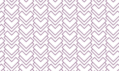 abstract simple monochrome geometric purple stroke heart pattern.