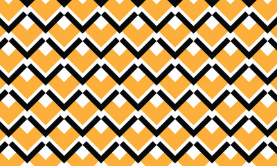 abstract simple monochrome geometric orange heart pattern.