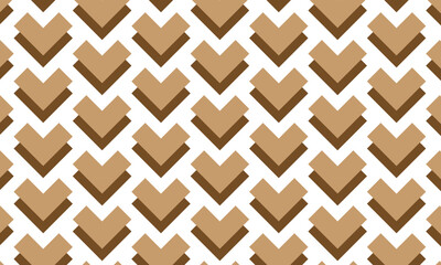 abstract simple monochrome geometric brown heart pattern.
