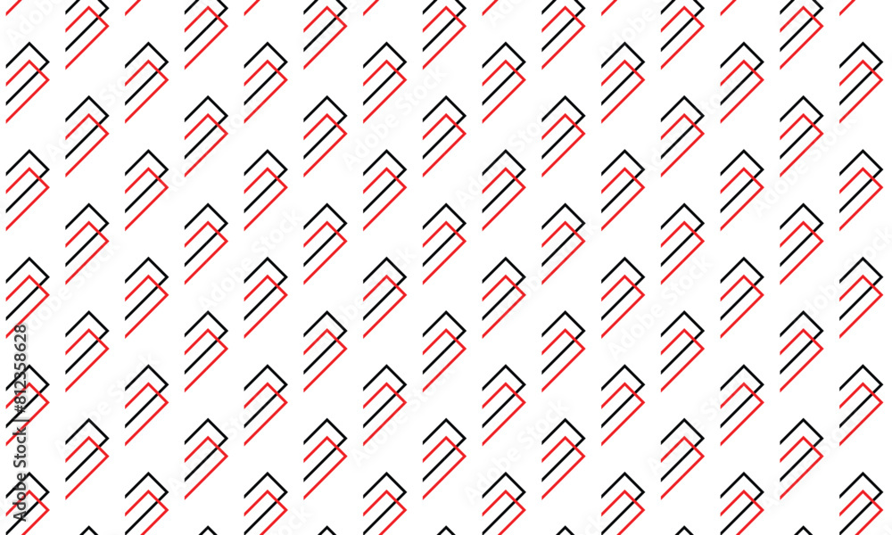 Poster abstract simple geometric red black line pattern.