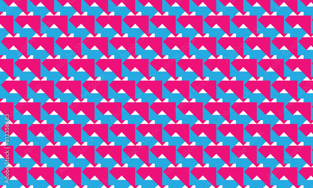 Poster abstract simple geometric blue pink color shape stylish pattern.