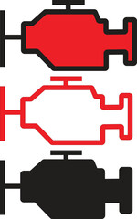 Engine display icon, Vector illustration