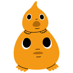 Balloon lumpfish single 1 cute on a white background, vector illustration.