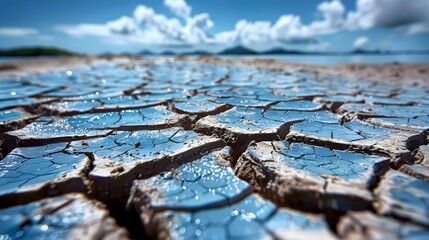 the harsh reality of drought and dry soil in a powerful photograph that evokes the impact of water scarcity on the environment