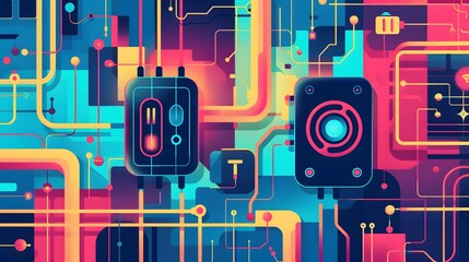 Electric socket with a plug. Connection and disconnection concept