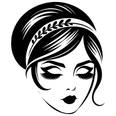 Elegant Portrait of a Beautiful Woman, Perfect for Fashion and Beauty Projects