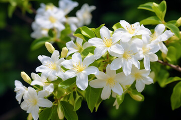 Jasmin flower blossom in summer. attractive for flower lover 