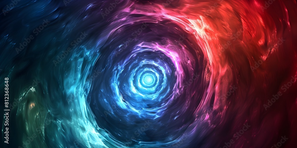 Poster mesmerizing vortex of vibrant colors and dynamic swirls in a captivating digital artwork