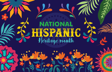 National hispanic heritage banner stock illustration