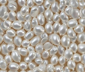 Pearl background. Texture from beads of white pearls generate ai