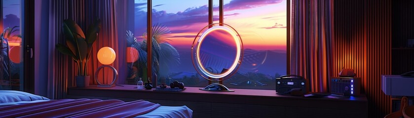 Sound mirror in a bedroom