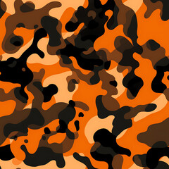 Orange camouflage digital art seamless pattern, the design for apply a variety of graphic works