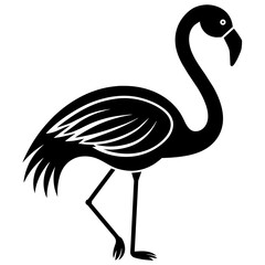 flamingo silhouette vector illustration
