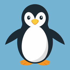 penguin bird vector art illustration silhouette