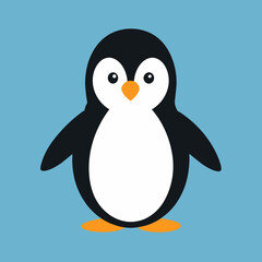 Fototapeta premium penguin bird vector art illustration silhouette