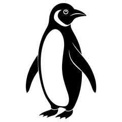 penguin illustration silhouette vector