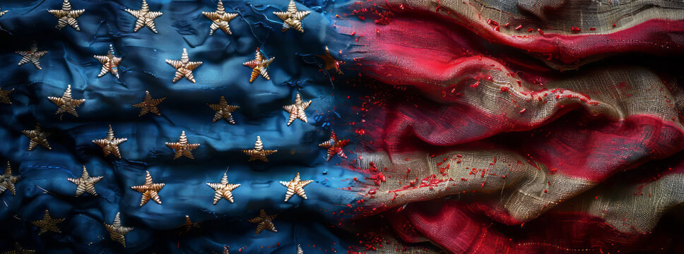 create a backdrop of the usaf flag next to the usa flag,generative ai