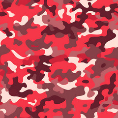 Red camouflage, digital art seamless pattern, the design for apply a variety of graphic works