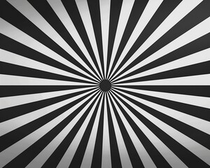 Sunburst pattern flat design top view retro theme animation black and white