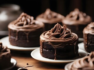 Chocolate cake with chocolate