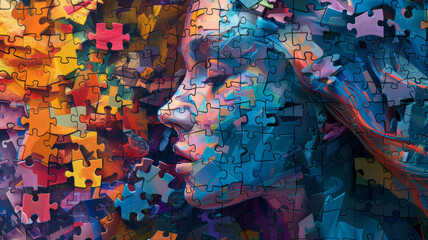 Fototapeta premium generative AI to evoke depth and complexity, symbolizing the intricate workings of the human mind. Ensure space for textual exploration.