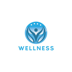 wellness logo design vector, wellness logo. yoga logo. spiritual logo