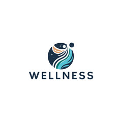 wellness logo design vector, wellness logo. yoga logo. spiritual logo