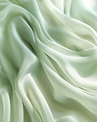 Obraz premium Gradient mint green silk fabric, soft and smooth, suitable for summer clothing.