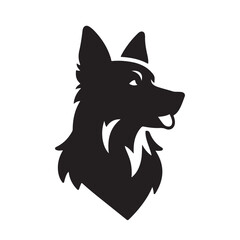 isolated black silhouette of a dog collection, Set of dog silhouette vector. Dogs and puppies in different breed, corgi, golden retriever, poses, sitting, standing, jump