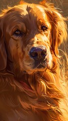 This Golden Retriever is a great family pet. It is friendly, intelligent, and eager to please. It is also a great candidate for service work.
