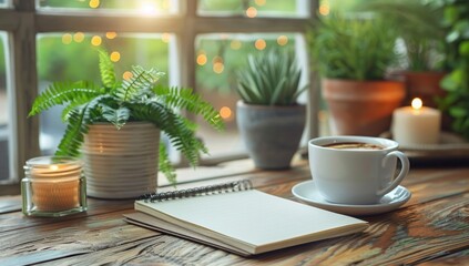 Amplify the sophistication of blank stationery: A clean notepad, elegantly presented with ample space for jotting down ideas or messages.